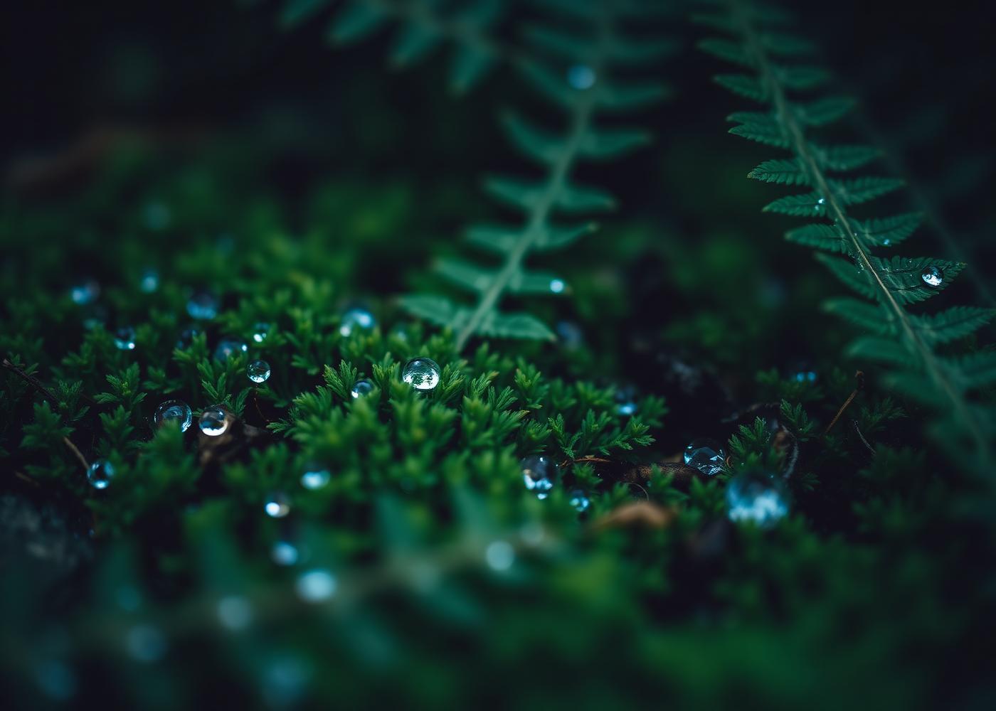 Detail of moss and ferns